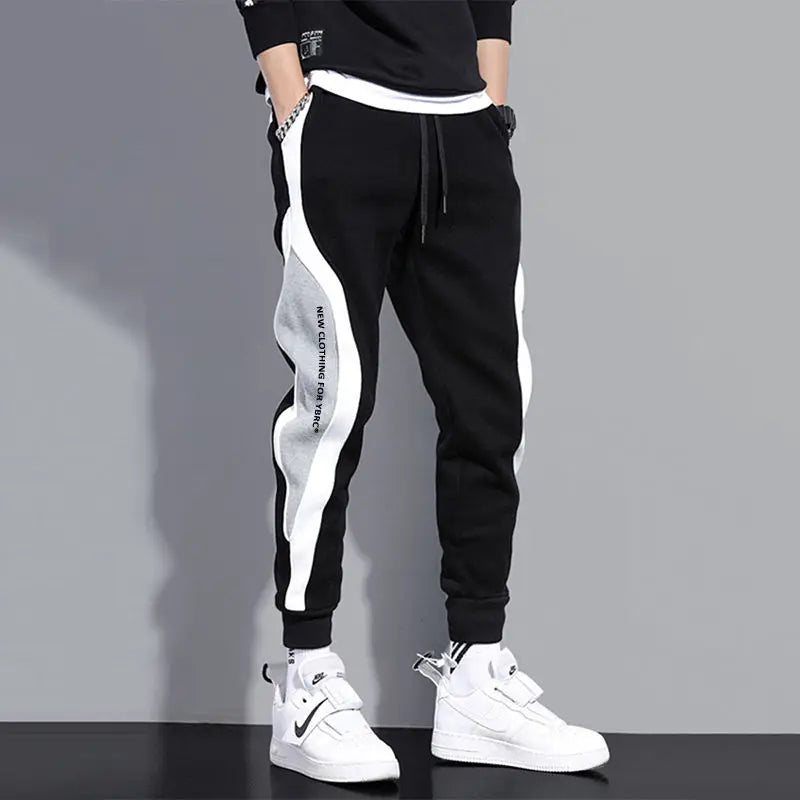 Autumn Men's Wide Loose Patchwork Casual Pants