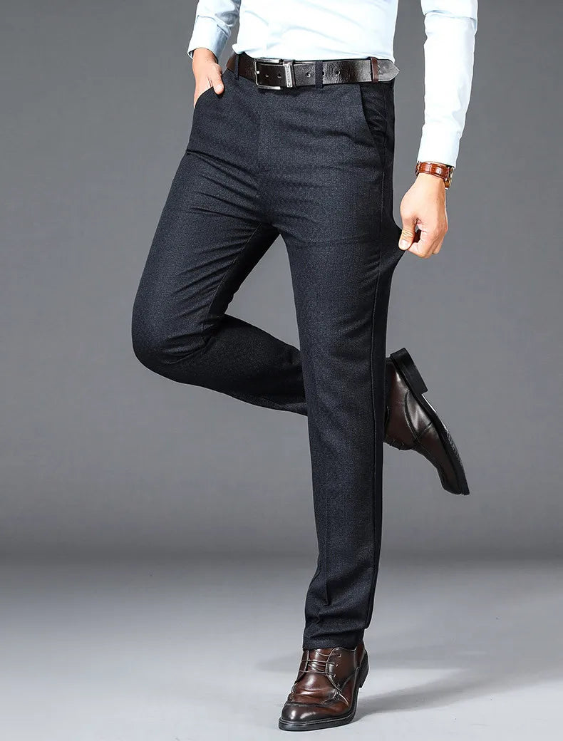 Executive Fit: Classic High-Waist Suit Trousers 👔 Men’s Office Essentials