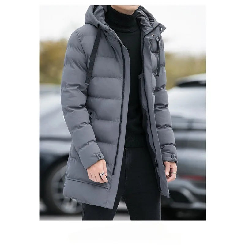 Essential Comfort Hooded Cotton Coat 🧥 Men’s Long Winter Workwear