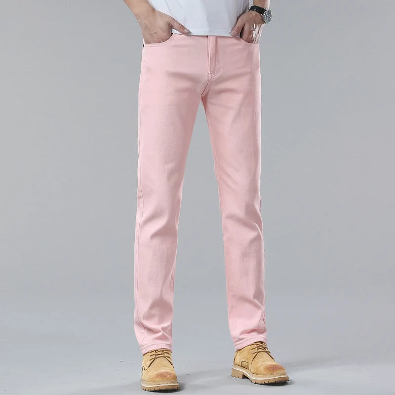 Men's Fashion Slim Straight Cotton Pants - Available in 5 Colors