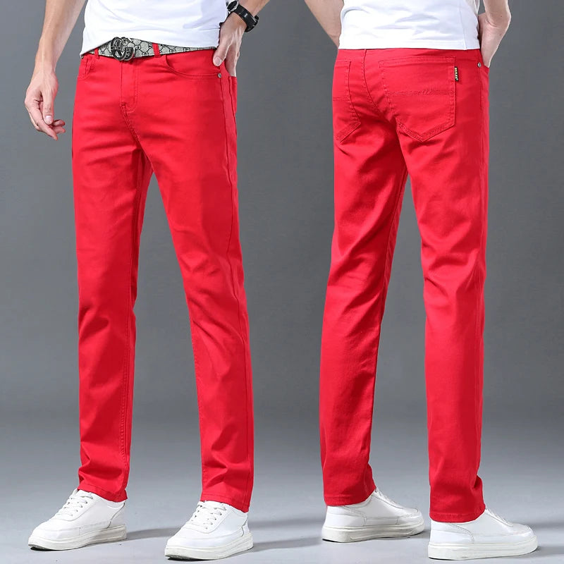 Men's Fashion Slim Straight Cotton Pants - Available in 5 Colors