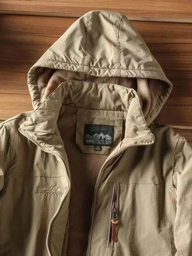 Men's Casual Tactical Warm Jacket - Thick Padded Outdoor Coat for Autumn & Winter