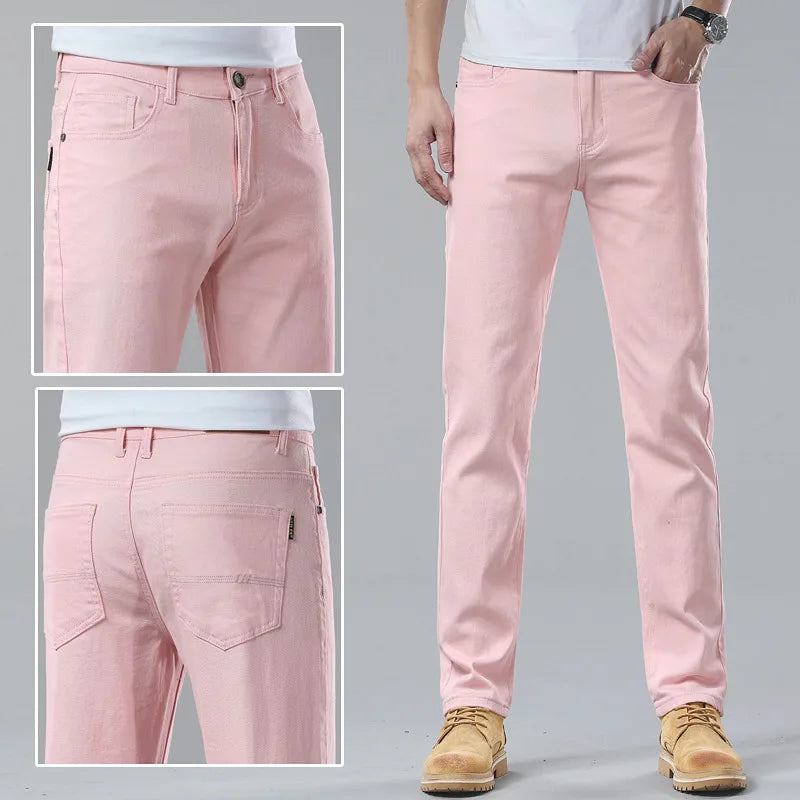 Men's Fashion Slim Straight Cotton Pants - Available in 5 Colors