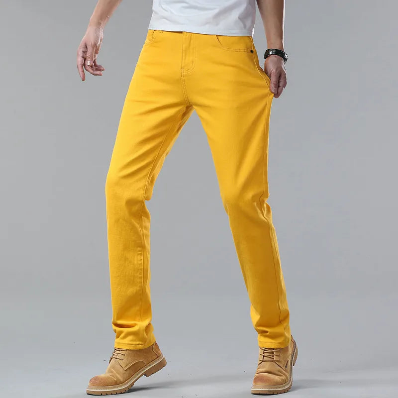 Men's Fashion Slim Straight Cotton Pants - Available in 5 Colors