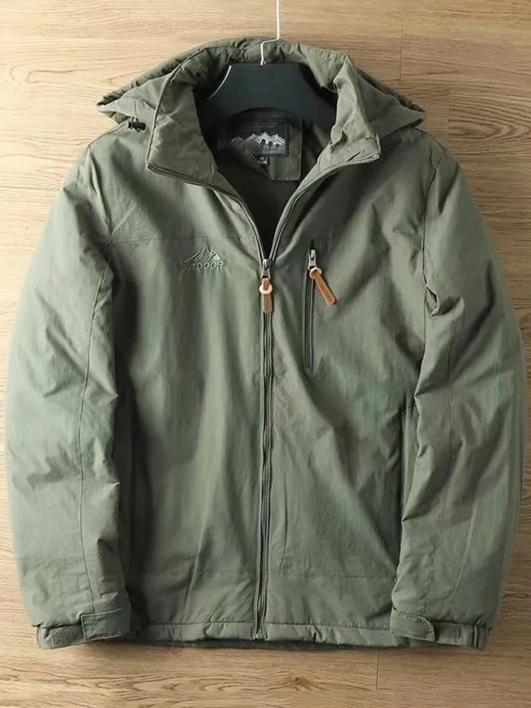 Men's Casual Tactical Warm Jacket - Thick Padded Outdoor Coat for Autumn & Winter