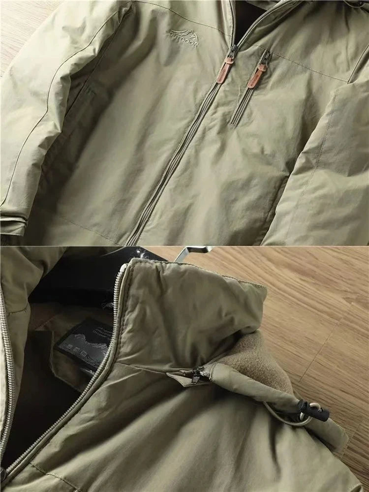 Men's Casual Tactical Warm Jacket - Thick Padded Outdoor Coat for Autumn & Winter