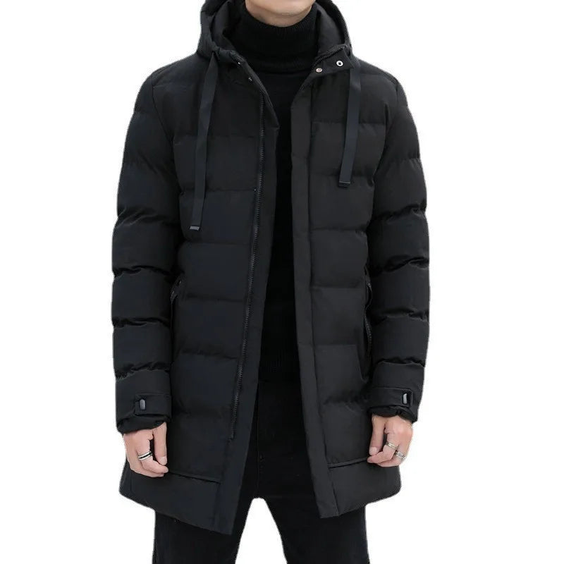 Essential Comfort Hooded Cotton Coat 🧥 Men’s Long Winter Workwear