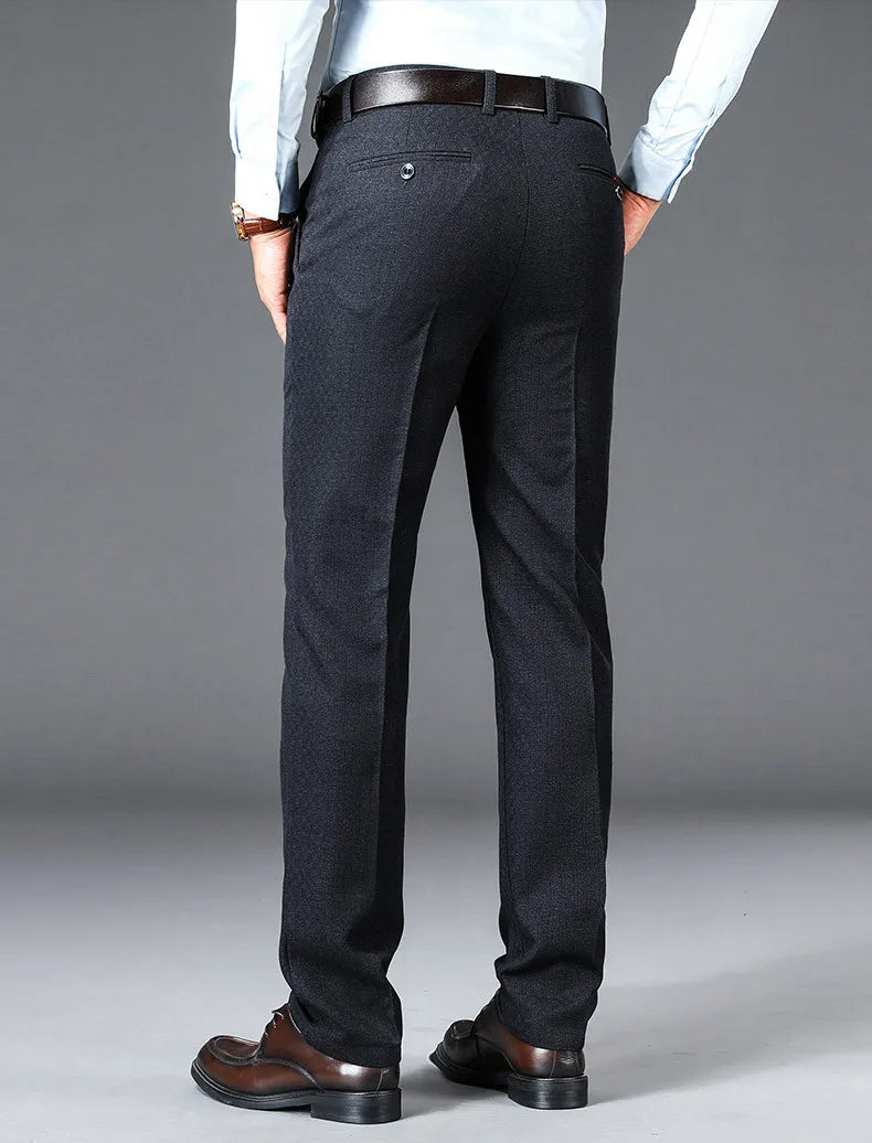 Executive Fit: Classic High-Waist Suit Trousers 👔 Men’s Office Essentials