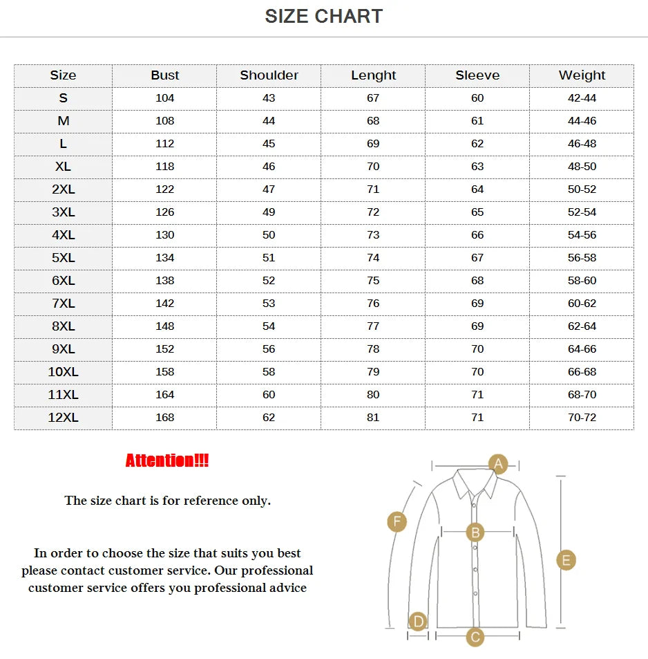 Men's Oversized Ultra Light Down Jacket (11XL-12XL)