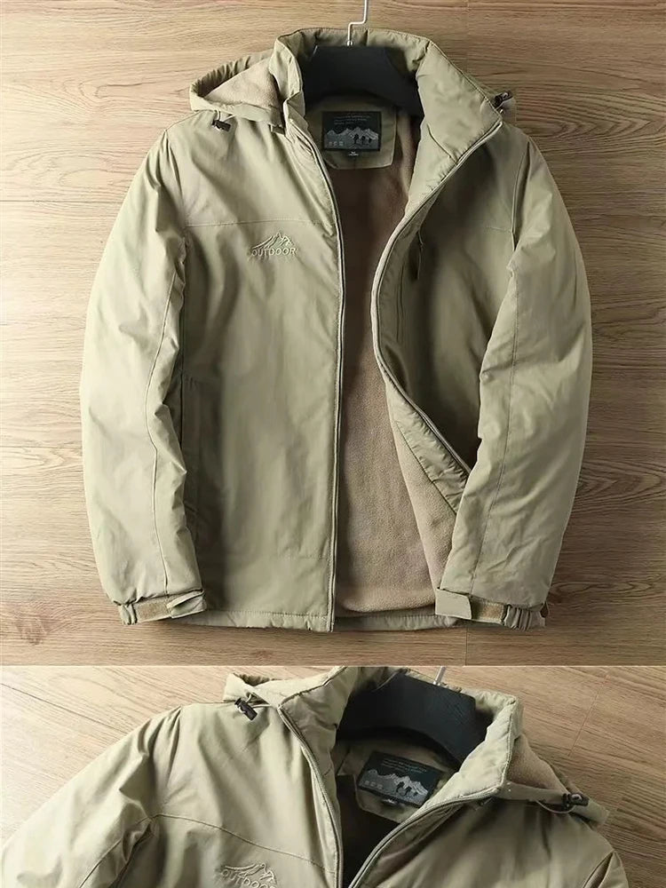 Men's Casual Tactical Warm Jacket - Thick Padded Outdoor Coat for Autumn & Winter