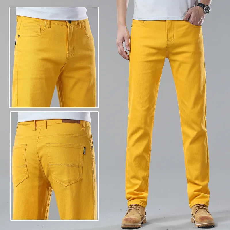 Men's Fashion Slim Straight Cotton Pants - Available in 5 Colors