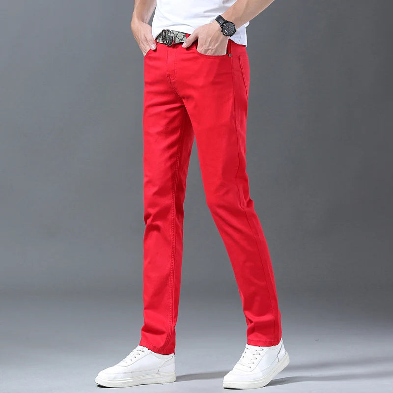 Men's Fashion Slim Straight Cotton Pants - Available in 5 Colors