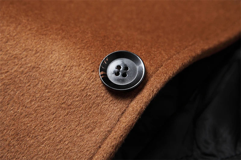 Classic Woolen Blend Overcoat 🧥 Men's Autumn & Winter Suit Collar Coat