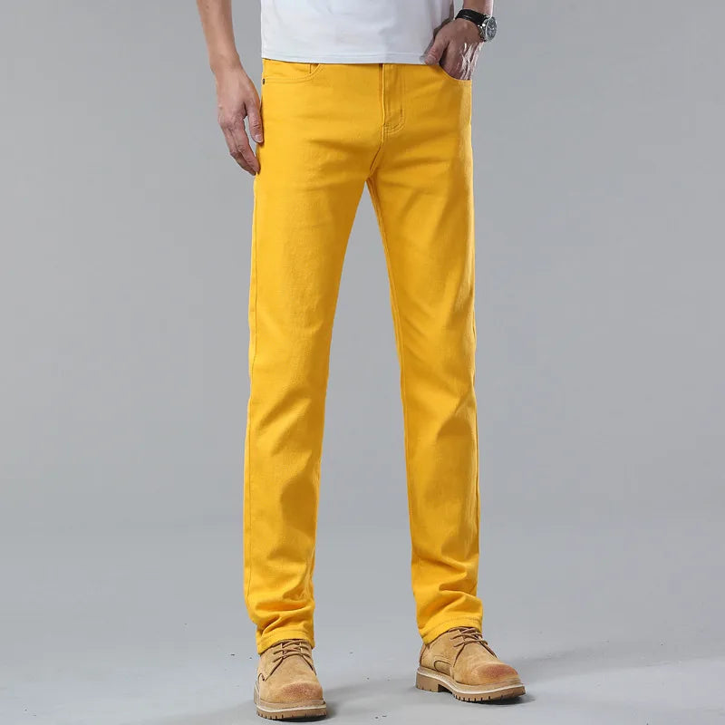 Men's Fashion Slim Straight Cotton Pants - Available in 5 Colors