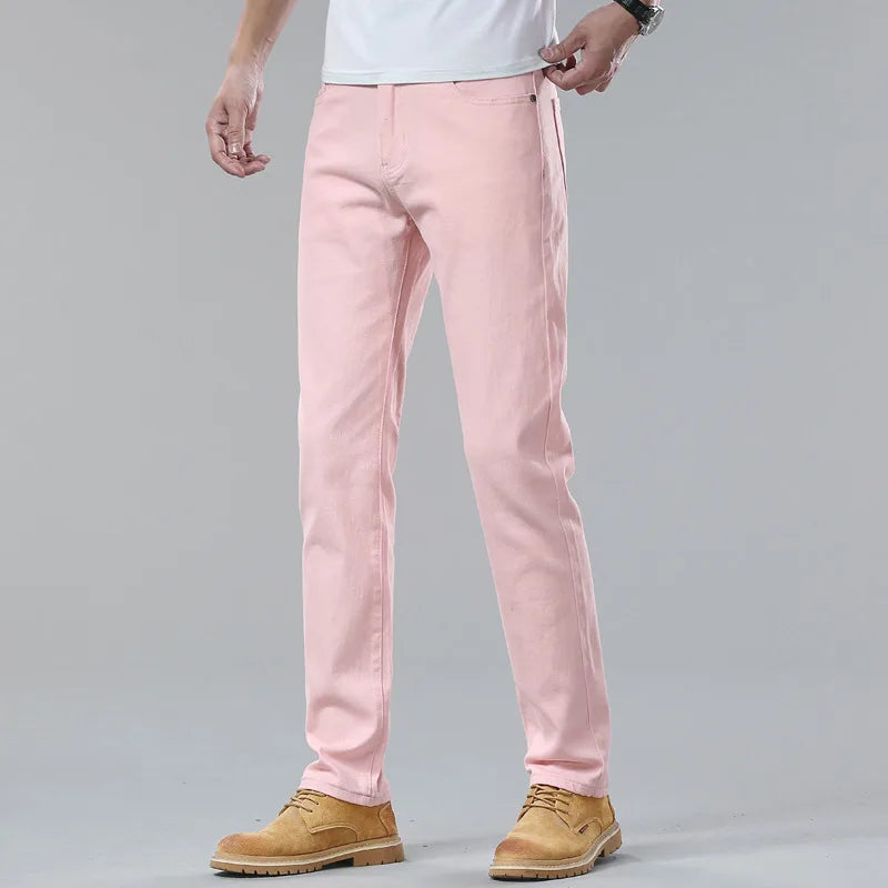 Men's Fashion Slim Straight Cotton Pants - Available in 5 Colors