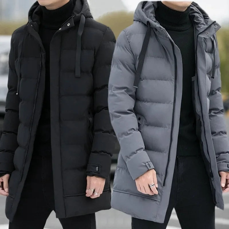 Essential Comfort Hooded Cotton Coat 🧥 Men’s Long Winter Workwear