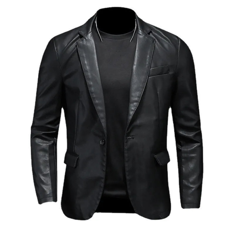 Slim Fit PU Leather Motorcycle Jacket