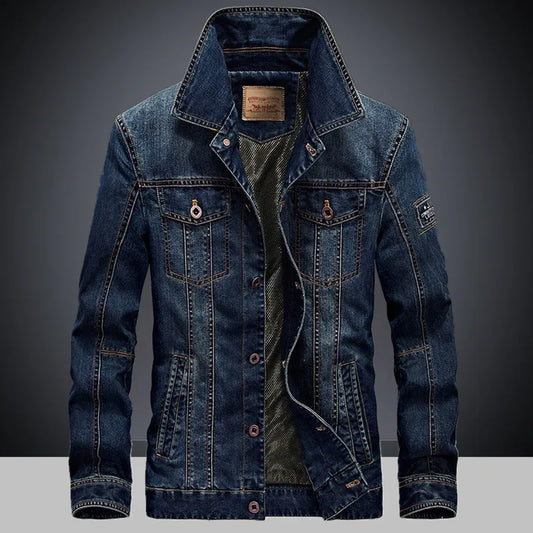 Trendy Men's Plus Size Denim Jacket 🌍