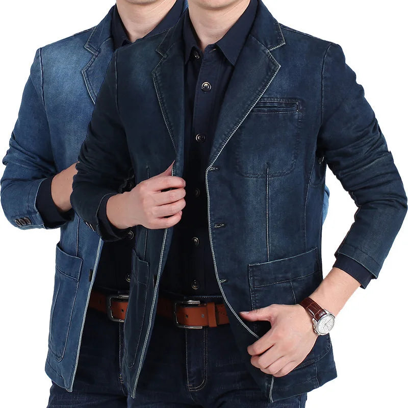 Men's Vintage Denim Blazer