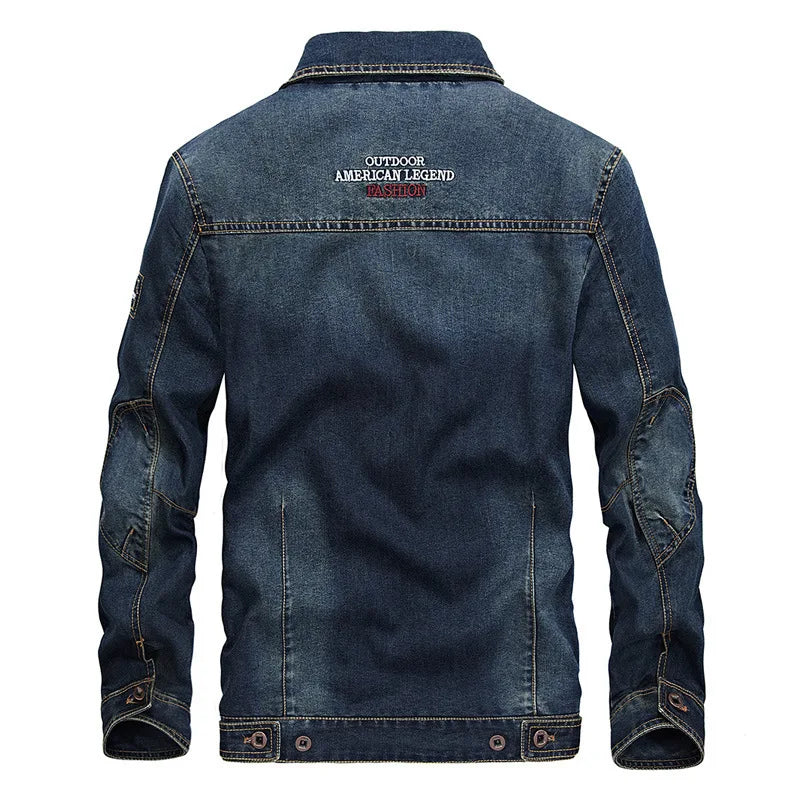 Trendy Men's Plus Size Denim Jacket 🌍