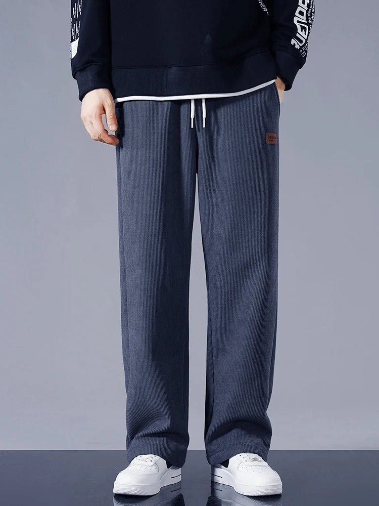 Men's Winter Thick Warm Corduroy Sweatpants with Fleece Liner