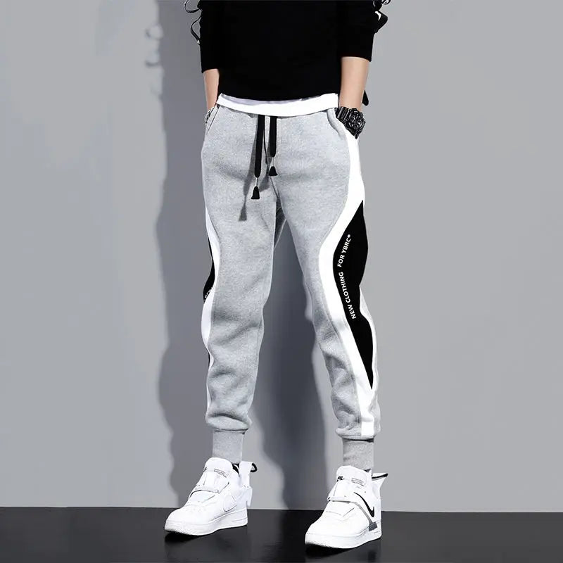 Autumn Men's Wide Loose Patchwork Casual Pants