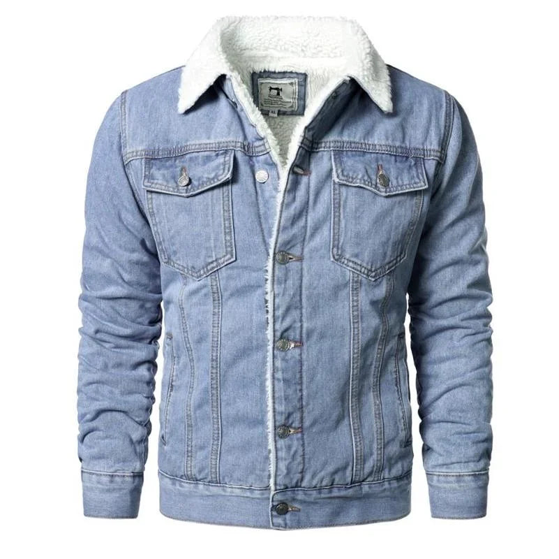 Men's Light Blue Slim Fit Denim Jacket