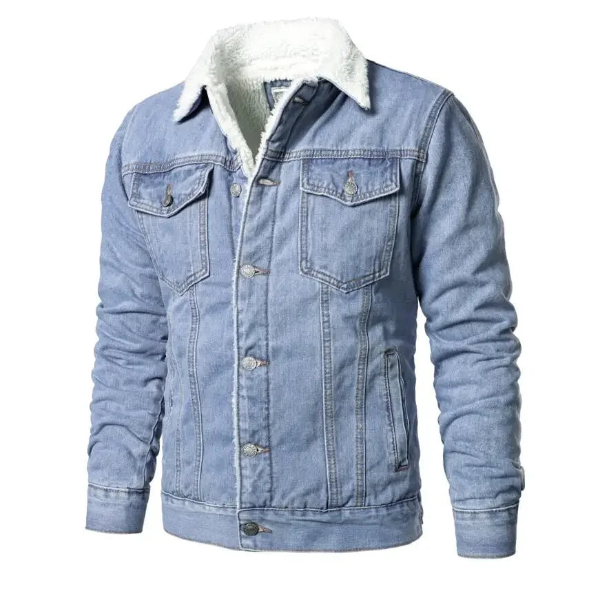 Men's Light Blue Slim Fit Denim Jacket