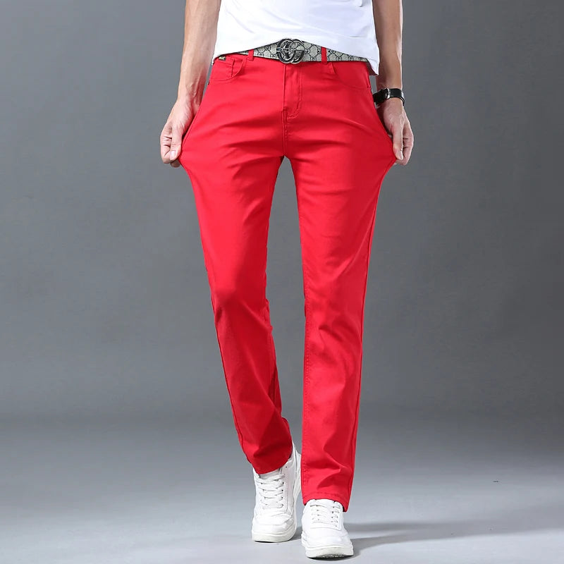 Men's Fashion Slim Straight Cotton Pants - Available in 5 Colors