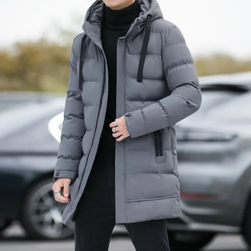 Essential Comfort Hooded Cotton Coat 🧥 Men’s Long Winter Workwear