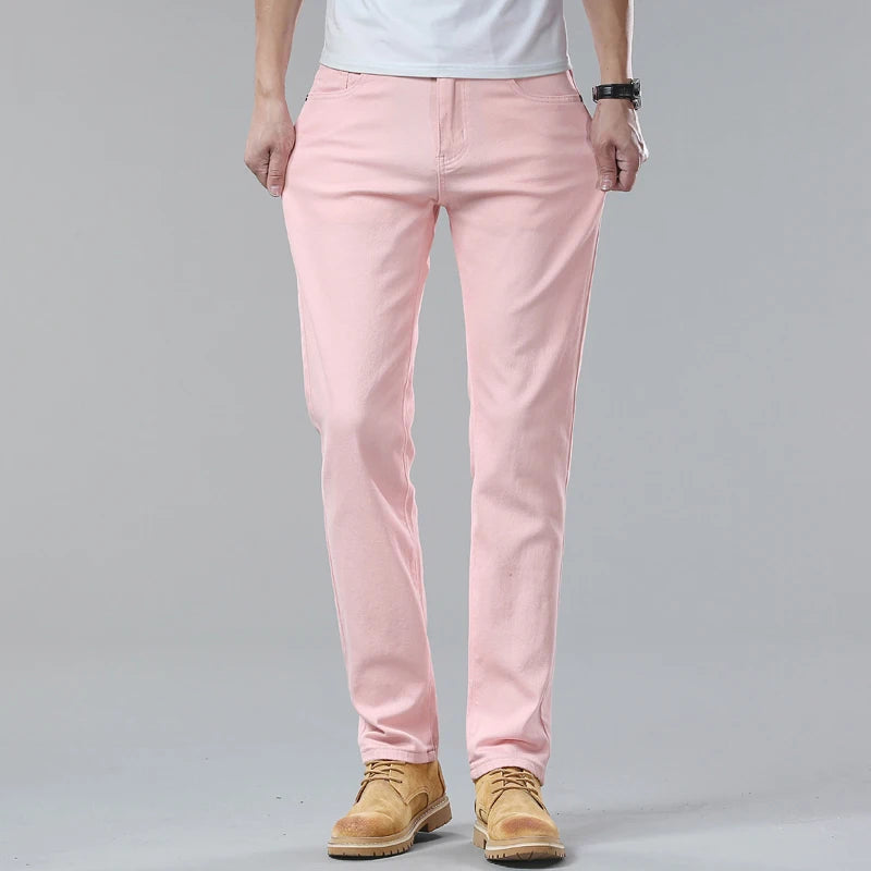 Men's Fashion Slim Straight Cotton Pants - Available in 5 Colors