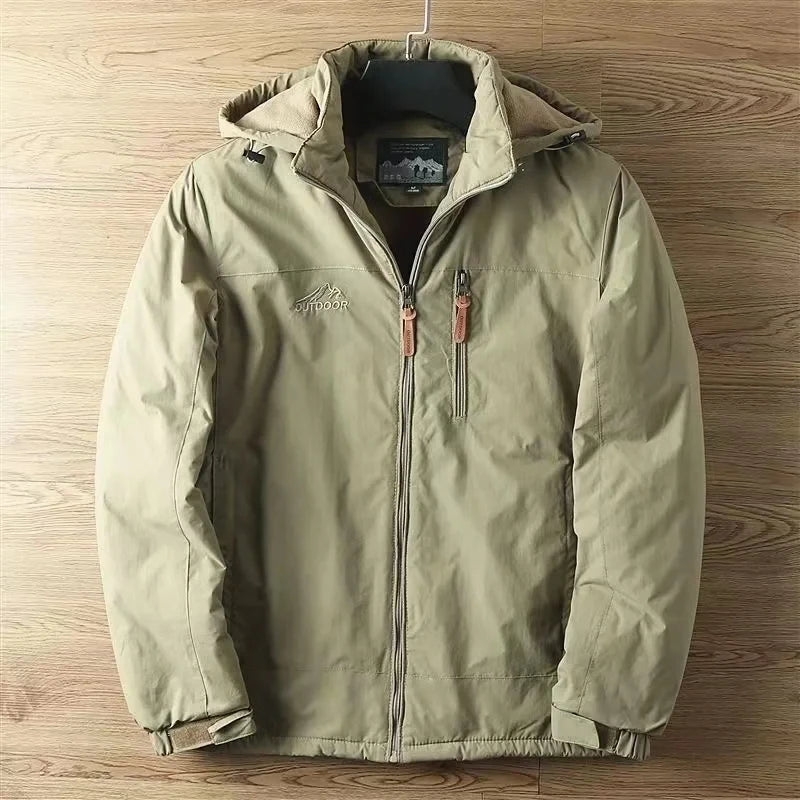 Men's Casual Tactical Warm Jacket - Thick Padded Outdoor Coat for Autumn & Winter