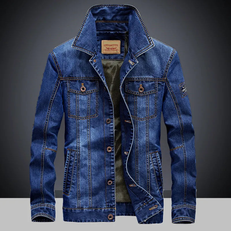 Trendy Men's Plus Size Denim Jacket 🌍