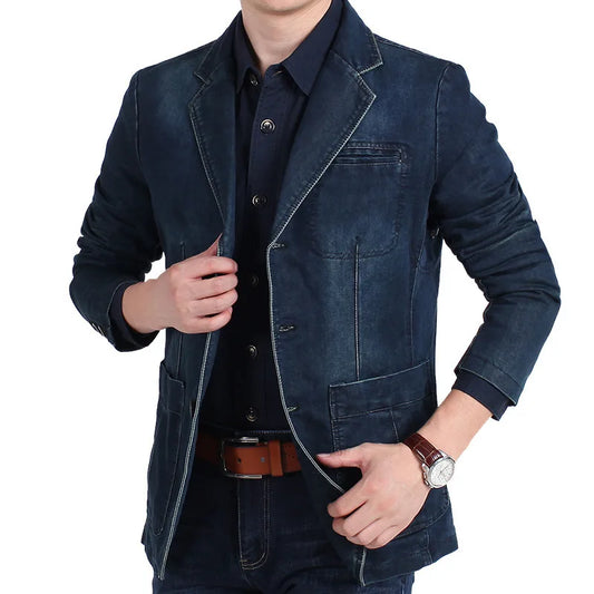 Men's Vintage Denim Blazer