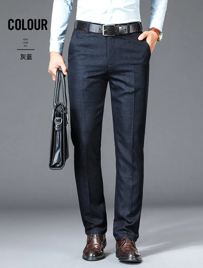 Executive Fit: Classic High-Waist Suit Trousers 👔 Men’s Office Essentials