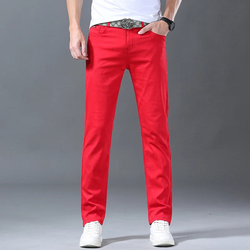 Men's Fashion Slim Straight Cotton Pants - Available in 5 Colors