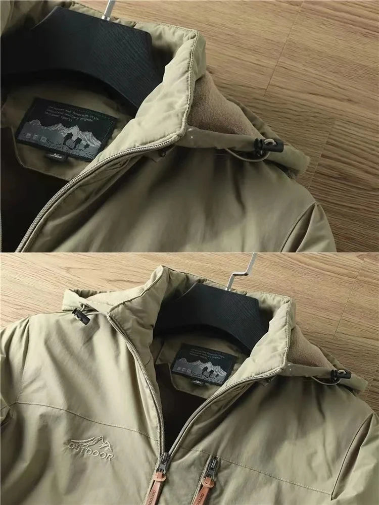 Men's Casual Tactical Warm Jacket - Thick Padded Outdoor Coat for Autumn & Winter