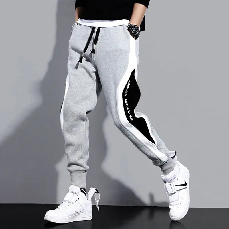 Autumn Men's Wide Loose Patchwork Casual Pants