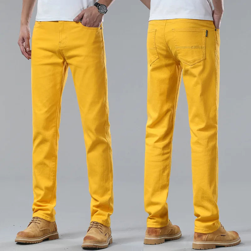 Men's Fashion Slim Straight Cotton Pants - Available in 5 Colors