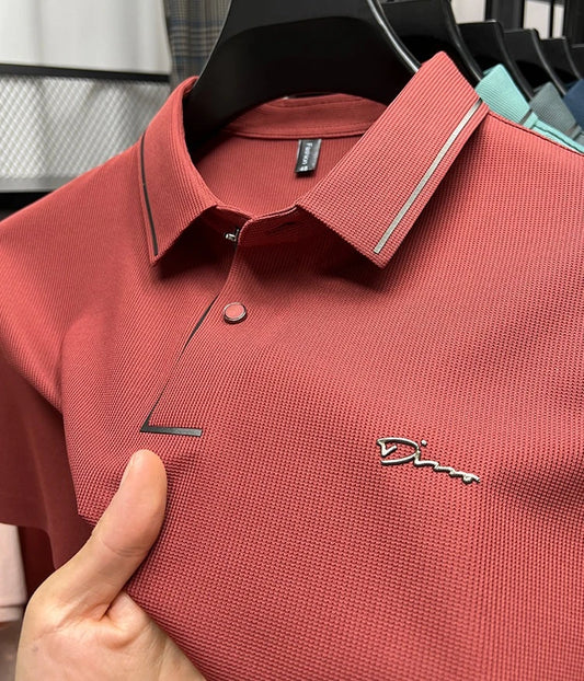 High-End Men's Embroidered Polo Shirt