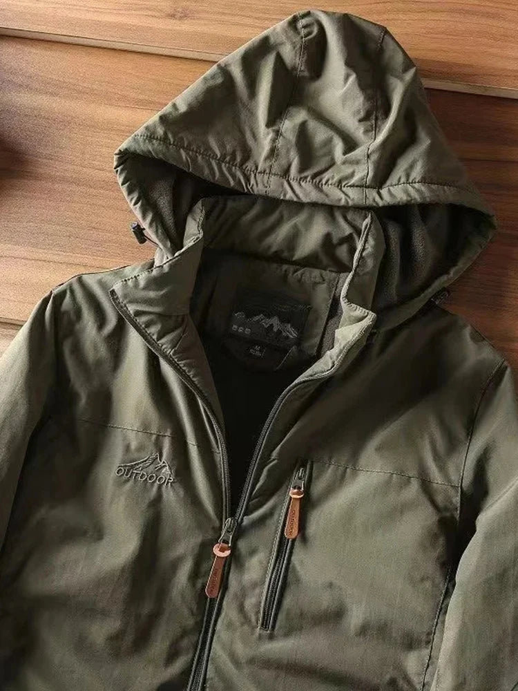 Men's Casual Tactical Warm Jacket - Thick Padded Outdoor Coat for Autumn & Winter