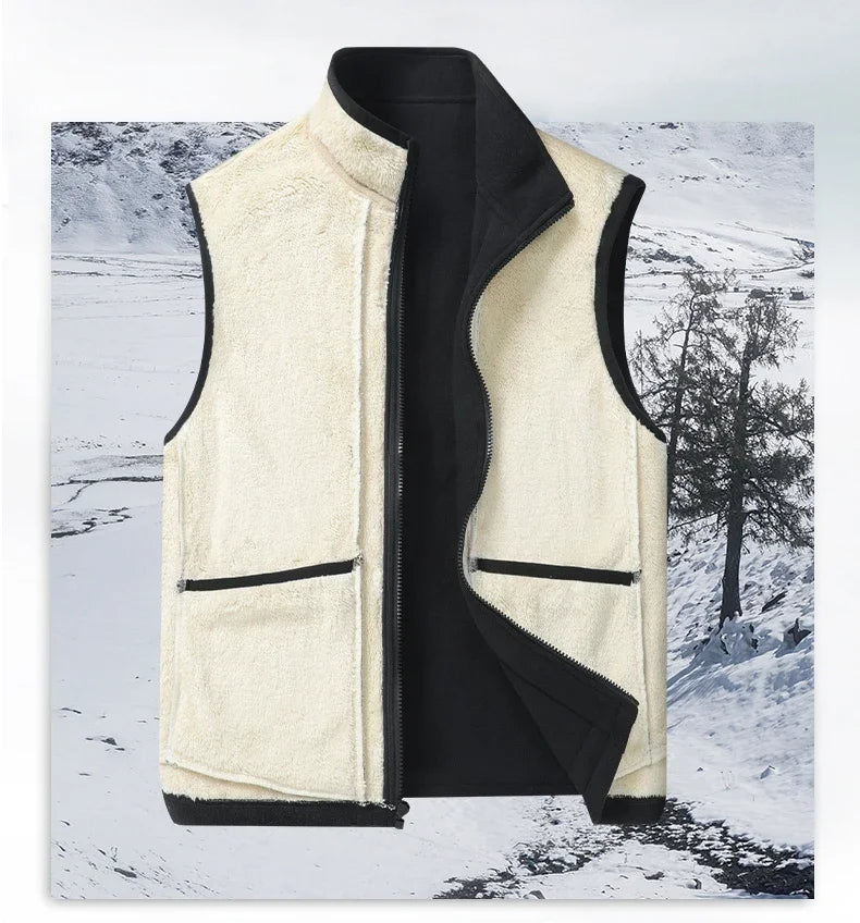 2024 Autumn and Winter Lambs wool Vest: Versatile Warm Padded Jacket for Men ❄️🧥