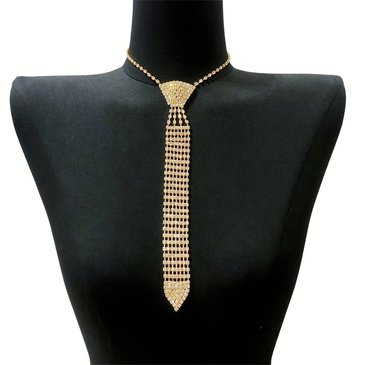 🎀 Sparkling Bow Tie Necklace – Elegant Rhinestone Collection ✨