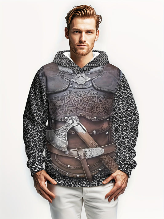 🛡️ "Warrior Spirit" Axe & Armor Hoodie 🛡️