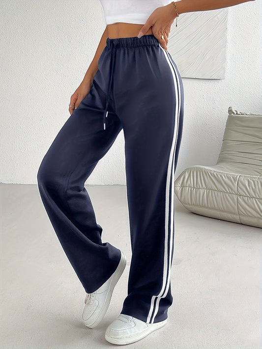 Sport Stripe Straight Leg Pants