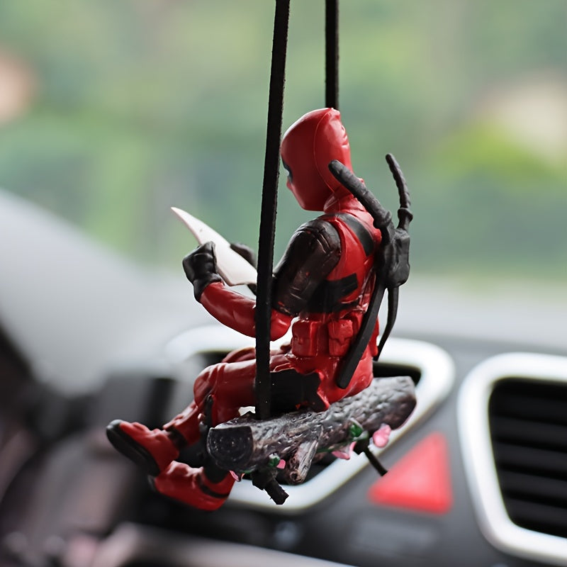 🦸‍♂️ "Deadpool Vibes" Acrylic Car Mirror Hanging Decoration 🎉