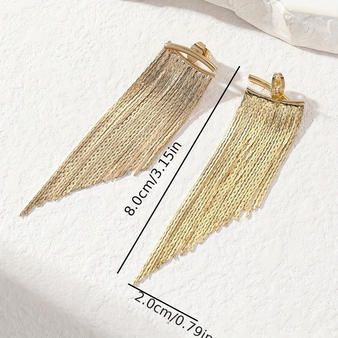 ✨ Golden Cascade Tassel Earrings – Chic Metal Collection 🌟