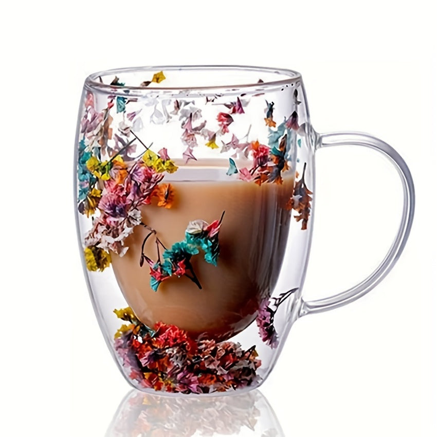 350ml Double-Layer Glass Coffee Mug - Clear Water Cup for Hot Beverages ☕✨