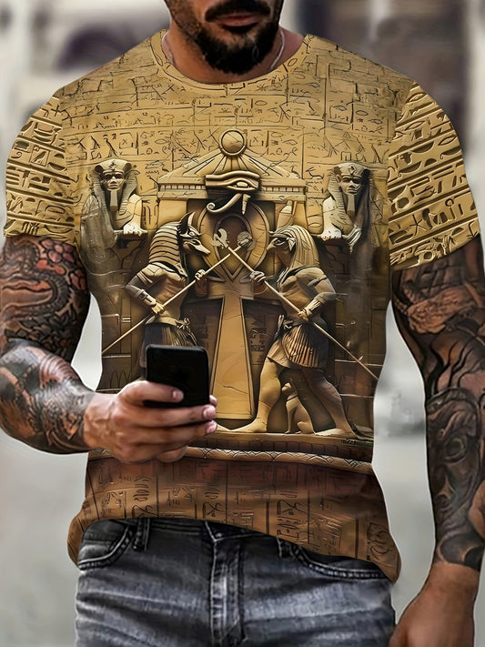 🌟 Pharaoh Flow: Egyptian Pharaoh Print Tee 👕