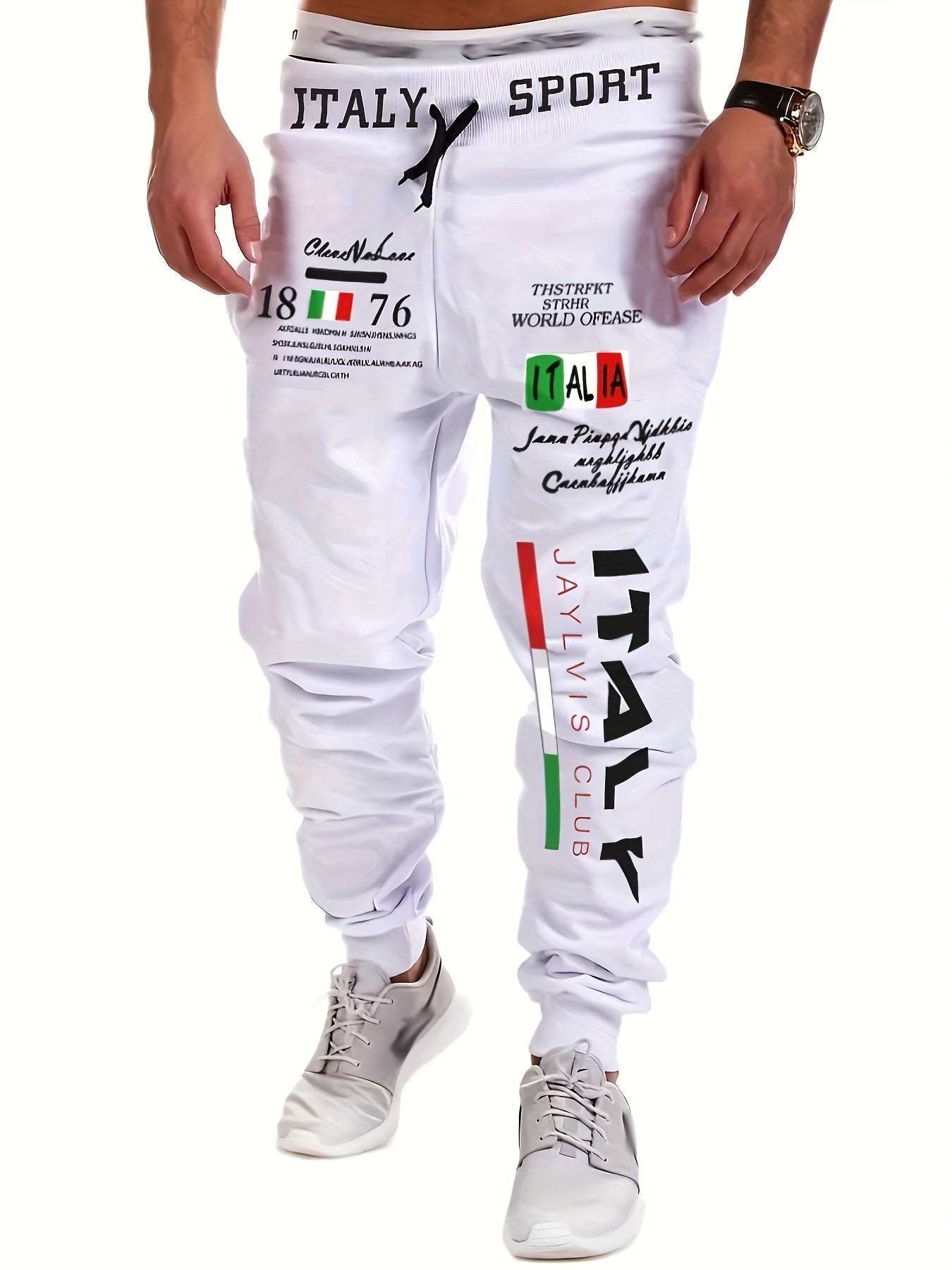 Italy Print Hip Hop Joggers